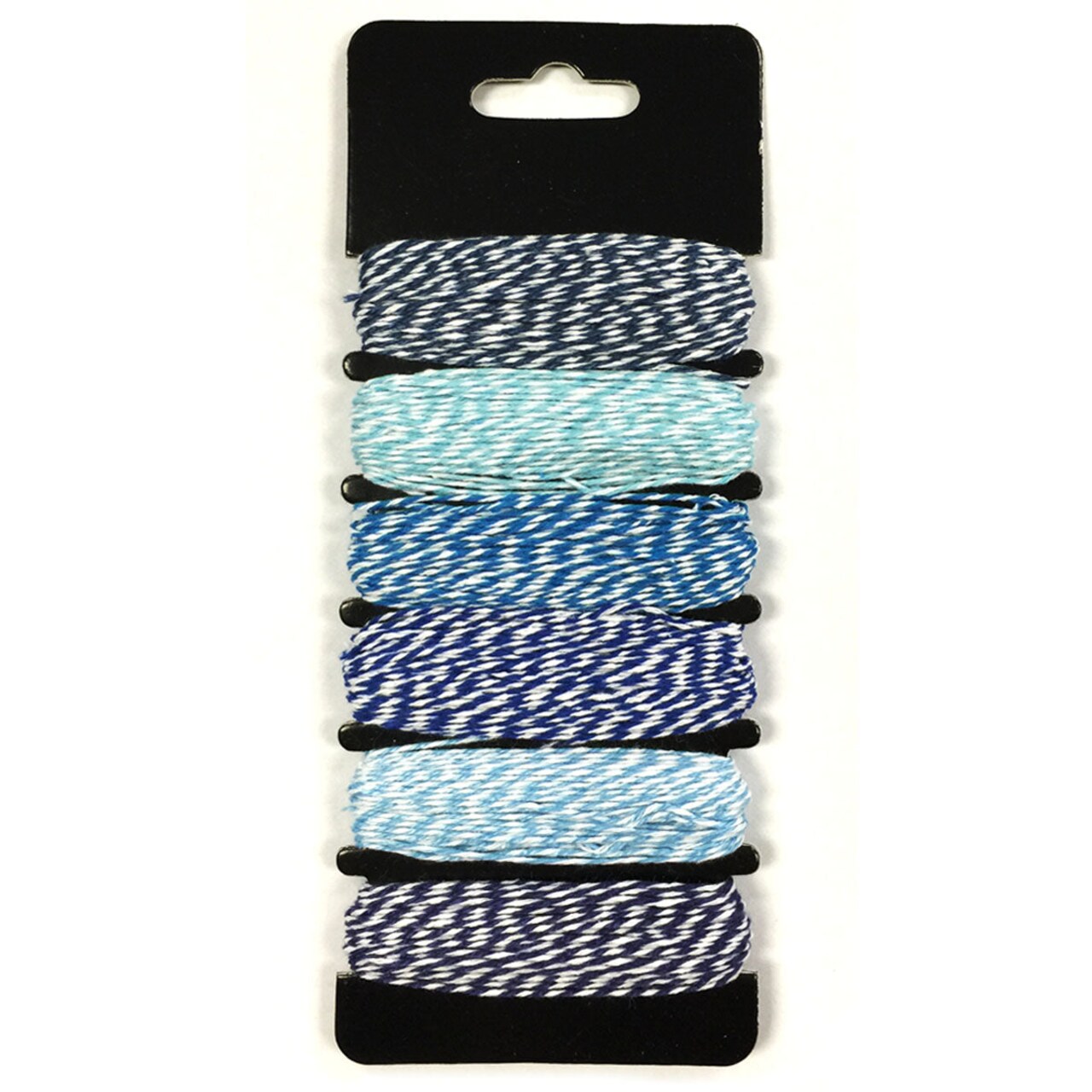Wrapables Cotton Baker&#x27;s Twine 4ply 60 Yards (Set of 6 Colors x 10 Yards), Blues